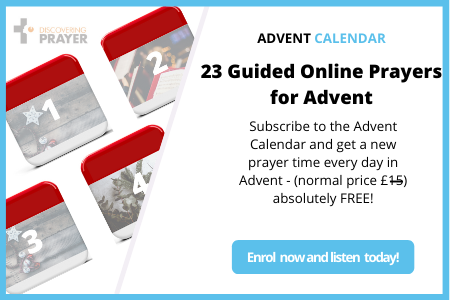 An offer to join us for 23 free guided prayers this advent