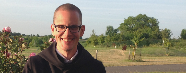 Brother Jonathan, outside Mucknell Abbey